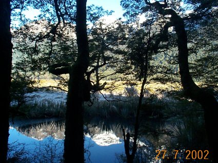 Reflection of mountains at Mirror Lakes